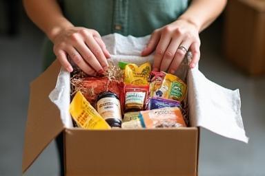 Image representing a gift subscription box being opened